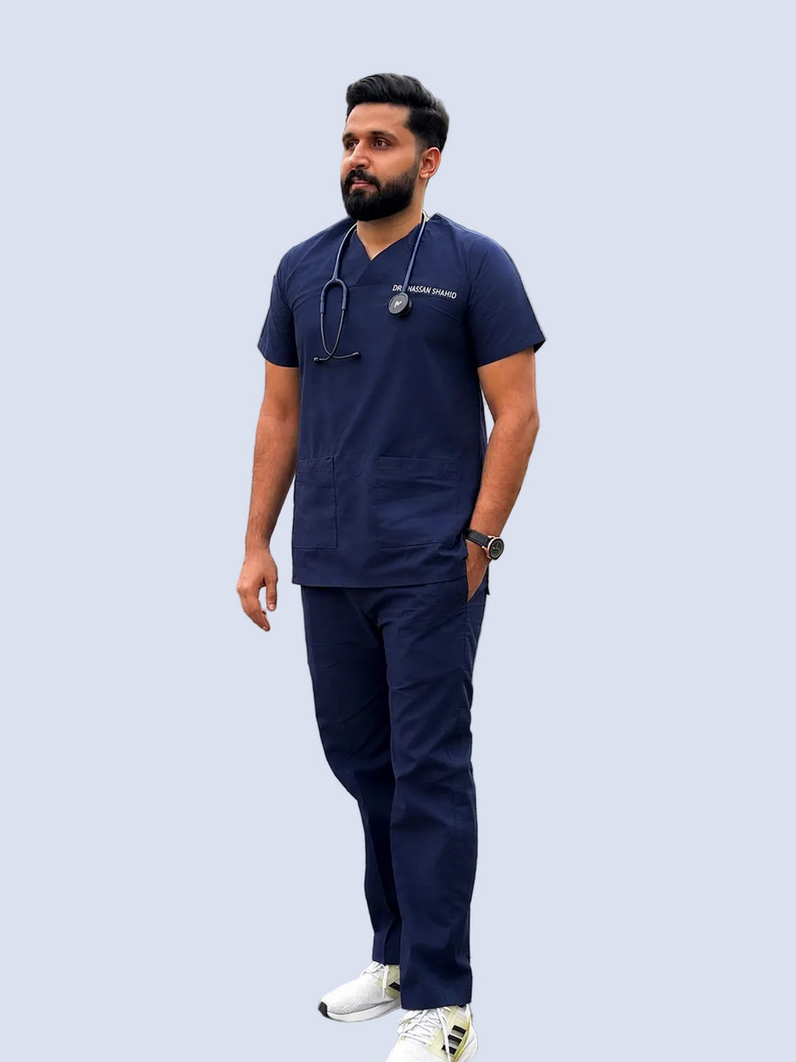 Deep Navy Blue Scrub Set.            (Men & Women)