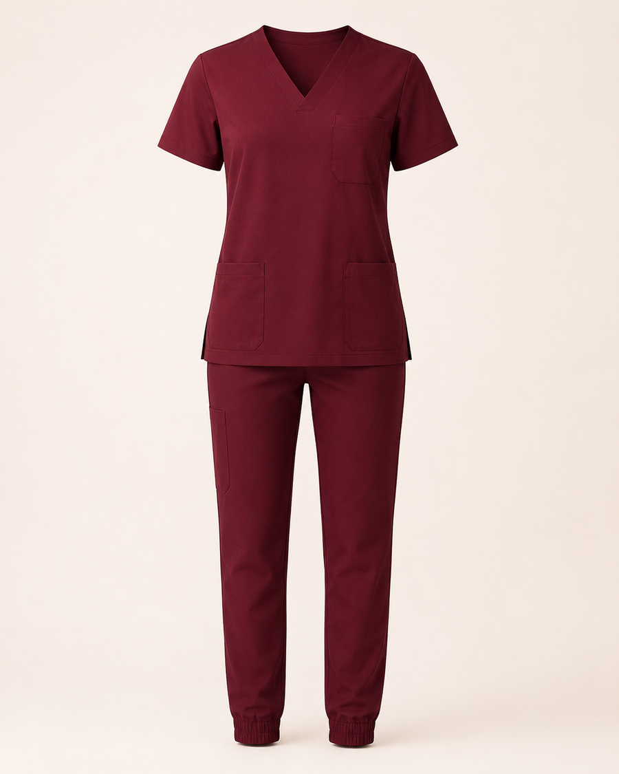Medical Scrubs Maroon