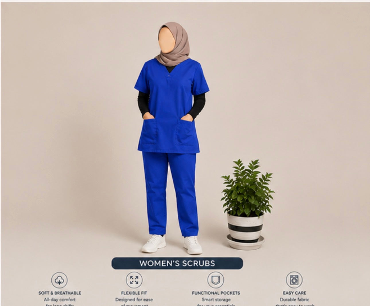 Medical Scrubs Royal Blue