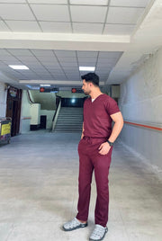 Medical Scrubs Maroon