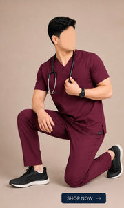Medical Scrubs Maroon