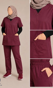 Medical Scrubs Maroon