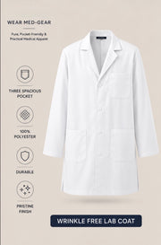 Wrinkle-Free Lab Coat, 100% Polyester